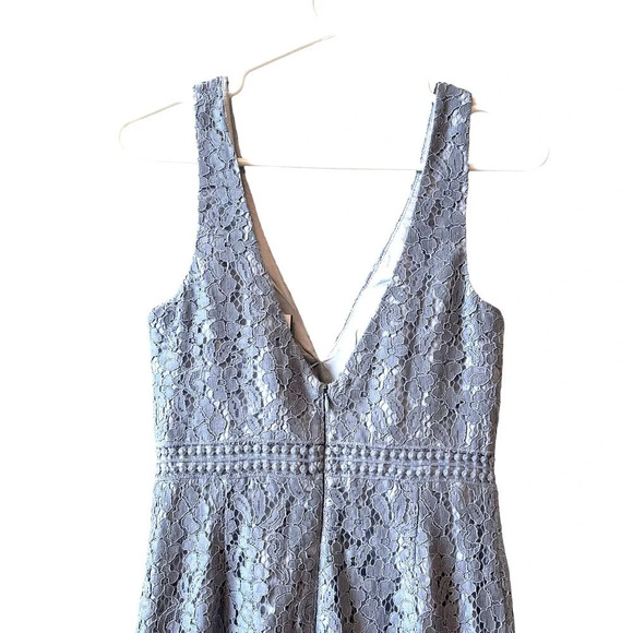 Bardot Womens V Neck Sleeveless Floral Lace Midi Dress Blue Size X Small NWT - Picture 5 of 9